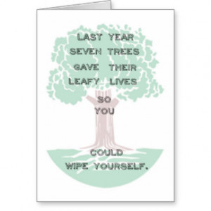 Snarky Green Tree Birthday Card