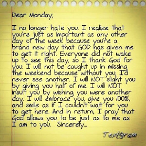 Dear Monday #Monday #Prayer #Christian #Quotes