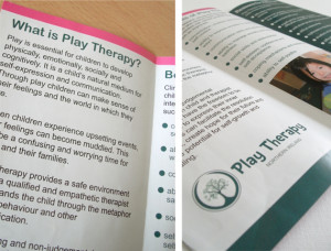 graphic design belfast play therapy leaflet design