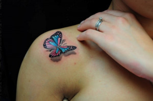 Colorful Butterfly Tattoos for Women