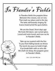 Poppy Poem for Memorial Day and Veterans Day