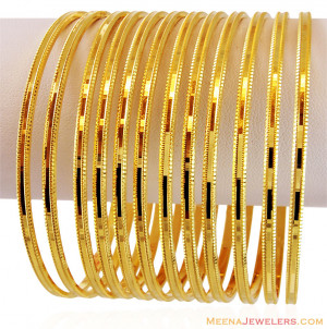 22k designer gold bangles set of bangles