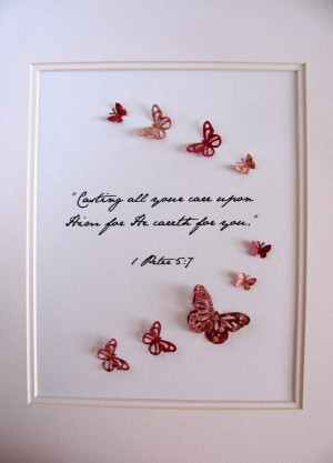 Bible Verse. Poem. Quote. Song. Your Own Phrase. 3D Butterfly Word Art ...