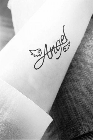 2pcs Angel Wing tattoo - InknArt Temporary Tattoo - quote tattoo wrist ...