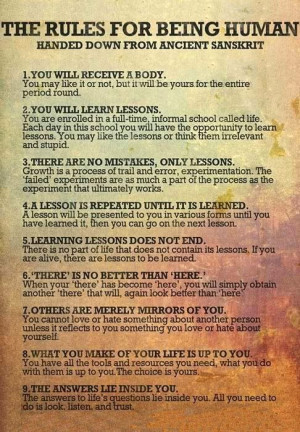 The Rules for Being Human (The Primal Palette)