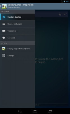 Download Galaxy Inspirational Quotes free for your Android phone