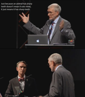 ... through Nye's head? (Bill Nye debate with Ken Ham) ( i.imgur.com