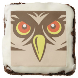 Owl Funny Brownies Square Brownie