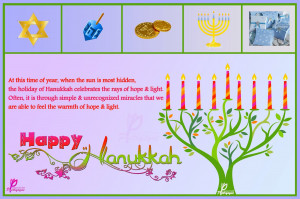 time of year, when the sun is most hidden, the holiday of Hanukkah ...