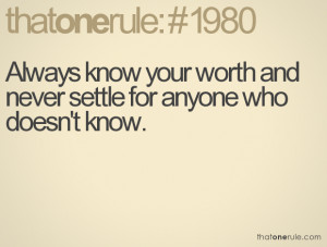 Knowing Your Worth Quotes