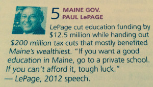 paul lepage in an article titled the 10 worst governors