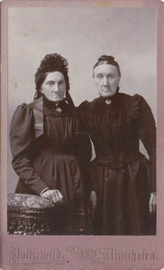 Two Dutch sisters Johanna Maria Melchior (1818 - 1910) widow of ...