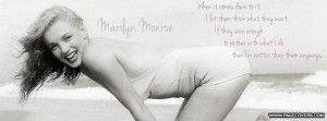 Marilyn Monroe Famous Quote Facebook Cover Pagecovers