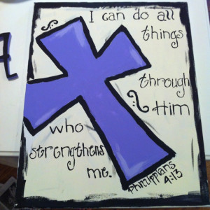 Cross bible verse painting