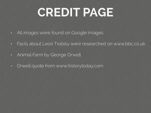 CREDIT PAGE