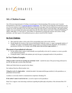 Citations In MLA Format Examples