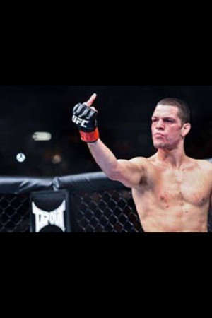 UFC's Nate Diaz waving to his opponent!