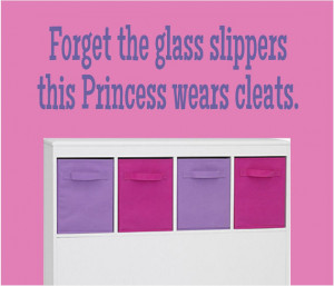 Softball Quote Wall Decal This Princess Wears Cleats Soccer