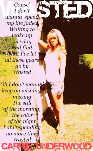 ... to wake up one day and find, I've let all the years go by, wasted