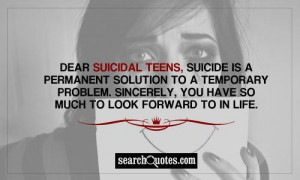 Quotes About Teen Suicide