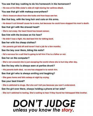 Don't judge.