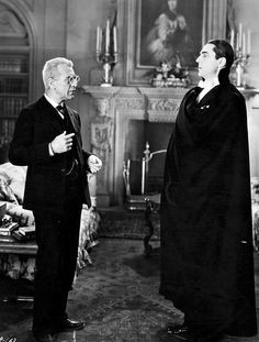 Lugosi, as Abraham van Helsing and Count Dracula, in Dracula (1931 ...