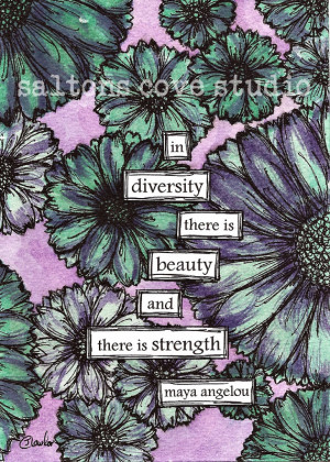 Maya Angelou quote Watercolor Painting - Art Print - diversity ...