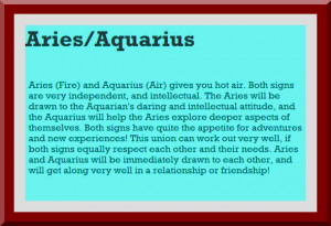 Match Love Aries /Aquarius