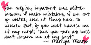 Marilyn Monroe Quotes Im Selfish Marilyn Monroe Quotes Girls Form Long ...