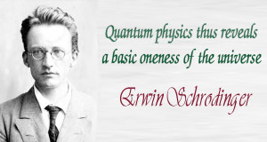 ... thus reveals a basic oneness of the universe.” ~ Erwin Schrodinger