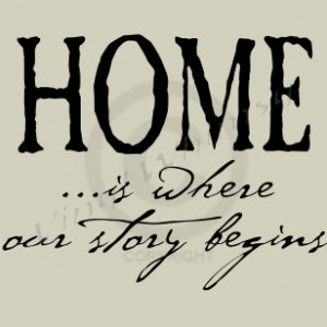 Vinyl Wall Art Quote - Home...Is Where Our Story Begins - MVDH003