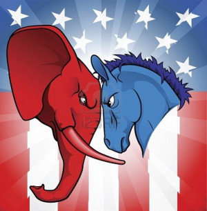 9326220-the-democrat-and-republican-symbols-of-a-donkey-and-elephant ...