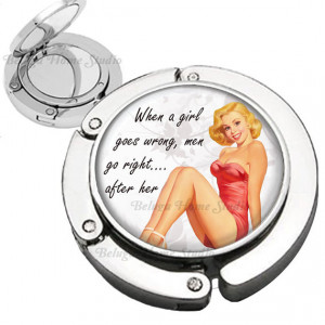 Sassy Pinup Girl Mae West Quote When A Girl Goes Wrong Purse Hook ...