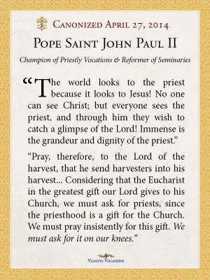 Saint John Paul II Prayer Card, back for web