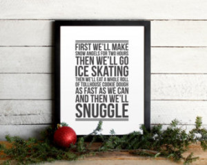 Elf Movie Quote Poster - Christmas To-Do List - Vintage Modern ...