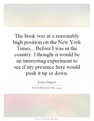 The book was at a reasonably high position on the New York Times ...