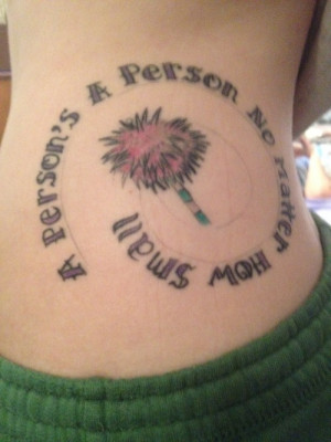 fuckyeahtattoos:Dr. Seuss’ Horton Hears a Who quote with the clover ...