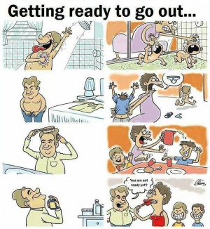 ... cartoons , Funny Pictures // Tags: Getting ready to go out - Men Vs