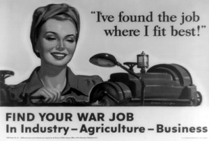 During World War II, women's participation in the workforce increases ...