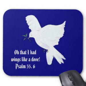 Wings like a Dove-Bible Quote Mouse Pad