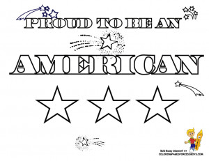Printable Saying Proud To Be An American at YesColoring