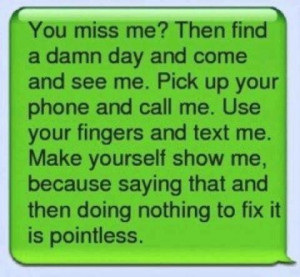 miss you, text