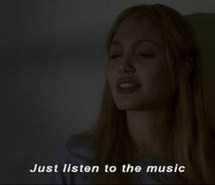 angelina jolie, girl interrupted, music, quotes