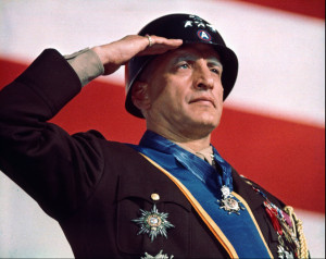 Actor George C. Scott portrays Second World War Gen. George S. Patton ...