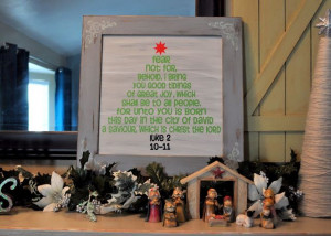 Christmas decoration idea! Using Bible quotes in lots of symbols ...