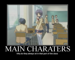 It's hard to see but yes, he's doing the same pose as Haruhi