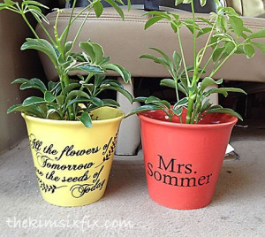 Potted plant teacher gift.. would be great for mother's day too.