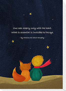 The Little Prince and Fox Looking at Starry Night by scottorz