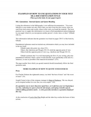 EXAMPLES OF HOW TO USE QUOTATIONS IN YOUR TEXT MLA DOCUMENTATION STYLE