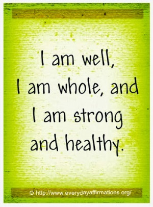 Affirmations for Health, Daily Affirmations